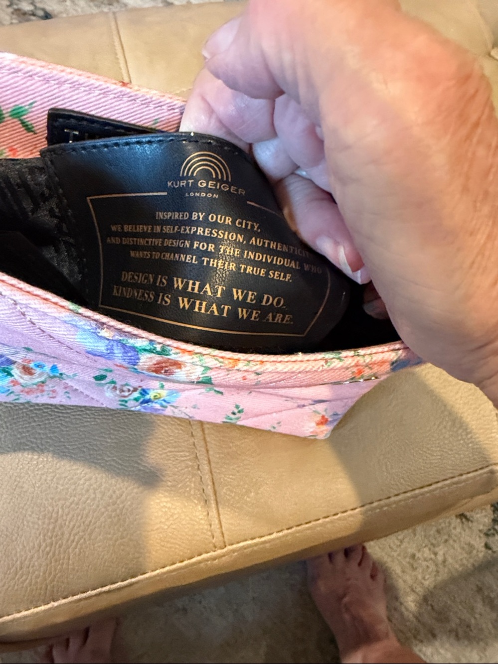 Kurt Geiger London The Kensington fabric and sequin Crossbody bag - Picture 9 of 11